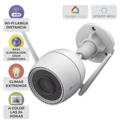 Cámara Wi-Fi / 5 Megapixel (3k) / Detección IA Personas-Vehiculos / Visión Nocturna Color / Audio Bidireccional / Alarma con ...
