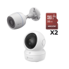 Kit de cámaras WiFi / Incluye 1 pieza CSH6C/3MP  Para Uso en Interior / 1 pieza CS-H3C Para Uso en Exterior / 1 PZA Micro SD ...