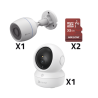 Kit de cámaras WiFi / Incluye 1 pieza CS/H6C/5MP  Para Uso en Interior / 1 pieza CS-H3C Para Uso en Exterior / 1 PZA Micro SD...