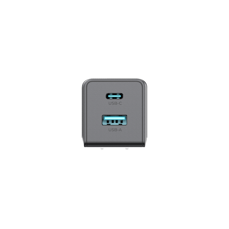 Cargador PRO USB-A / USB-C a C / Tecnología GaN (Nitruro de Galio / Fast-Charging / Potencia 60W / Velocidad Transferencia 48...