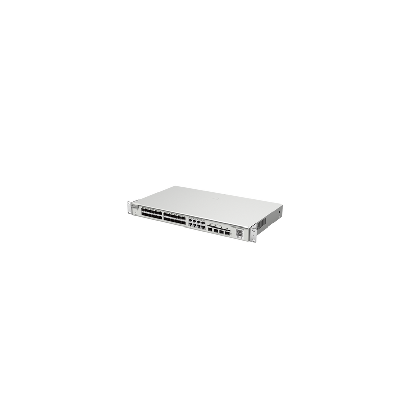 Switch administrable Capa 2+ Plus, 24 puertos SFP con 8 puertos Ethernet Gigabit y 4 SFP+ gestión en la nube