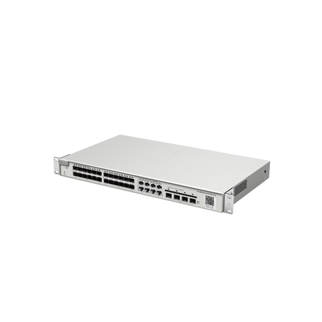 Switch administrable Capa 2+ Plus, 24 puertos SFP con 8 puertos Ethernet Gigabit y 4 SFP+ gestión en la nube