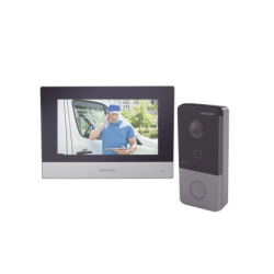 Kit de Videoportero IP Poe Estandar con llamada a App de Smartphone (HikConnect) / Apertura con tarjeta MIFARE / Frente de ca...