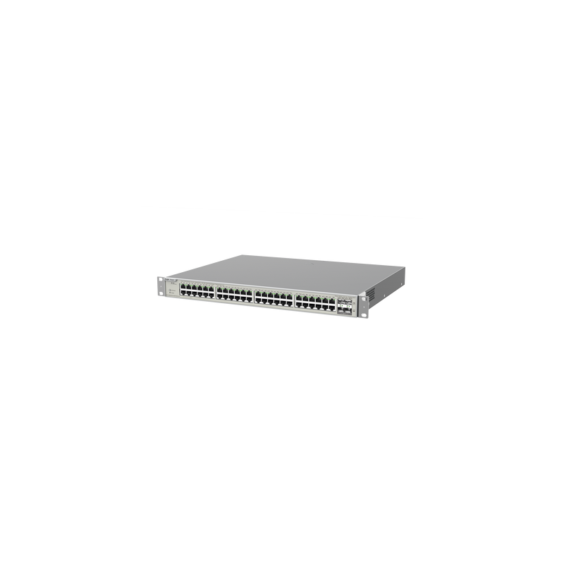 Switch Administrable Capa 3 con 48 puertos Gigabit PoE 802.3af/at + 4 SFP+ para fibra 10Gb, gestión gratuita desde la nube, 740W