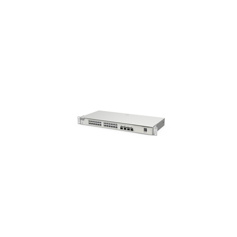 Switch Administrable Capa 2+ Plus, con 24 puertos Gigabit, 4 puertos SFP+ para fibra 10Gb, gestión gratuita desde la nube.