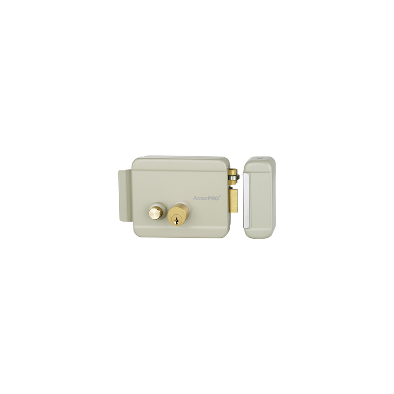 Cerradura Eléctrica con Botón de Salida/ Incluye Llave  / Exterior / Derecha