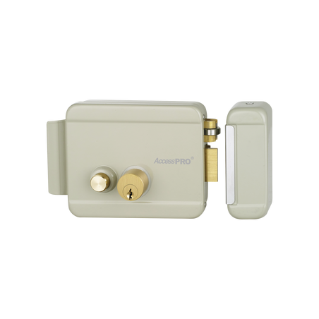 Cerradura Eléctrica con Botón de Salida/ Incluye Llave  / Exterior / Derecha