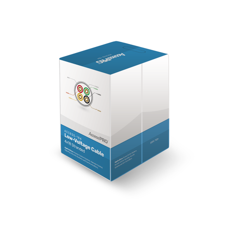 Bobina de 152 metros, 4 x 18 AWG, FRPVC, CM, para aplicaciones en control de acceso