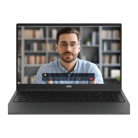 Laptop AOC AP15 / Intel Alder Lake N97 / 16 GB RAM DDR4 / 512 GB SSD / Wi-Fi 5 / Bluetooth 4.2 / Windows 11 / Puertos USB 3.0...