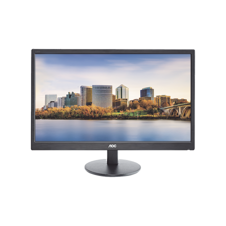 Monitor  LED de 24", Resolución 1920 x 1080 Pixeles con Entradas de Video VGA/HDMI. Panel MVA y Altavoces Integrados. Compati...