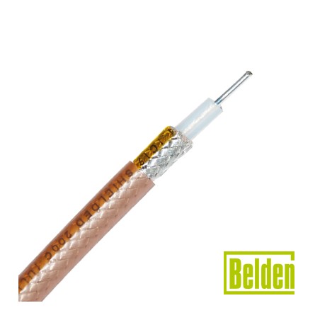 Cable RG142 con blindaje de doble malla con baño de plata 96%, aislamiento de TFE-Teflón.