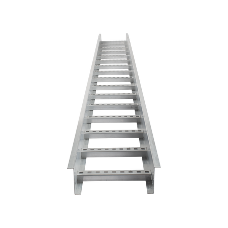 Escalera de Aluminio Portacables / Perfil Z / Peralte 3 1/4" /Paso 9" / Ancho 6" / 3.66 metros / Capacidad Máx. 137 Cables / ...