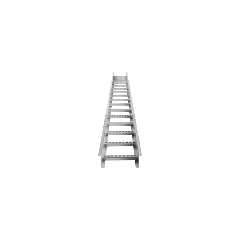 Escalera de Aluminio Portacables / Perfil Z / Peralte 3 1/4" /Paso 9" / Ancho 12" / 3.66 metros / Capacidad Máx. 274 Cables /...