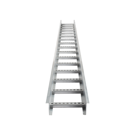 Escalera de Aluminio Portacables / Perfil Z / Peralte 3 1/4" /Paso 9" / Ancho 12" / 3.66 metros / Capacidad Máx. 274 Cables /...