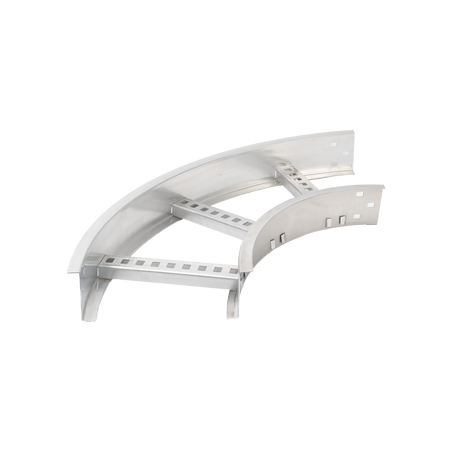 Curva Horizontal de Aluminio de 90° Perfil Z / Peralte 3 1/4" / Ancho 9" / Radio 8" / Incluye Tornillería (CHC90EZ314R8X9AK)