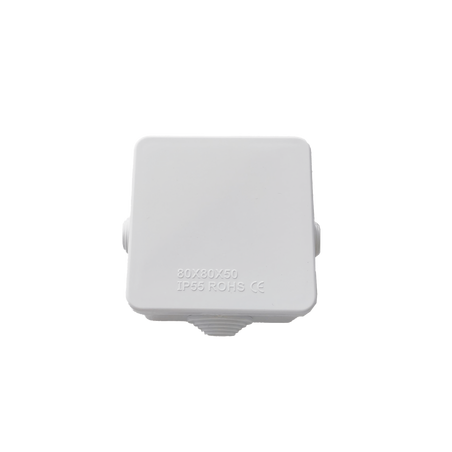 Caja de Conexiones Impermeable IP55 con 4 Entradas, 80 x 80 x 50 mm, para Instalaciones Industriales, Comerciales y Residenci...