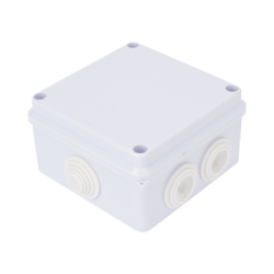 Caja de Conexiones Impermeable IP65, 7 Entradas, Dimensiones 100 x 100 x 70 mm, para Instalaciones Industriales, Comerciales ...