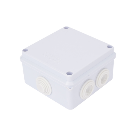 Caja de Conexiones Impermeable IP65, 7 Entradas, Dimensiones 100 x 100 x 70 mm, para Instalaciones Industriales, Comerciales ...