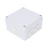 Caja de Conexiones Impermeable IP65, 7 Entradas, Dimensiones 100 x 100 x 70 mm, para Instalaciones Industriales, Comerciales ...