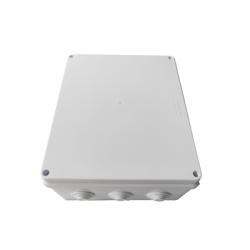 Caja de Conexiones Impermeable IP65, 12 Entradas, Dimensiones 300 x 250 x 120 mm, para Instalaciones Industriales, Comerciale...