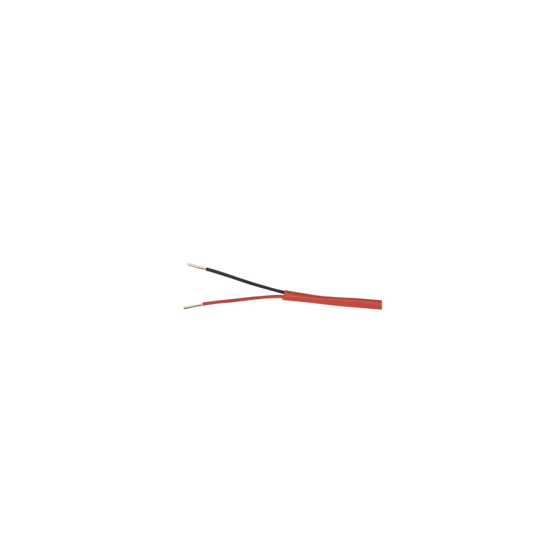 Alambre de Alarma contra Incendios - Bobina de 305 Metros (1000 Pies): 2 x 16 AWG, Rojo, Tipo FPLR, (UL) FT4, Ideal para Sist...