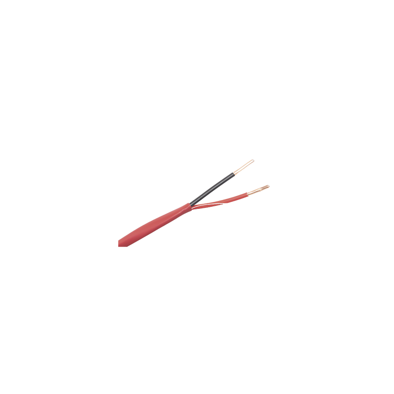 Alambre de Alarma contra Incendios - Bobina de 305 Metros (1000 Pies): 2 x 18 AWG, Rojo, Tipo FPLR, (UL) FT4, Ideal para Sist...