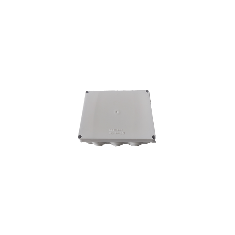 Caja de Conexiones Impermeable IP65, 10 Entradas, Dimensiones 200 x 155 x 80 mm, para Instalaciones Industriales, Comerciales...