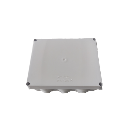 Caja de Conexiones Impermeable IP65, 10 Entradas, Dimensiones 200 x 155 x 80 mm, para Instalaciones Industriales, Comerciales...