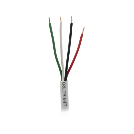 Bobina de Cable 305 Metros (1000 Pies): 4 x 22 AWG, Color Blanco, CM, Para Sistemas de Seguridad y Alarmas