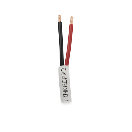 Bobina de 305 Metros (1000 Pies) / Alambre de Cobre 2 x 18 AWG / Color Blanco / CM / Para Sistemas de Seguridad y Alarmas