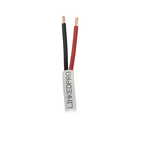 Bobina de Cable 305 Metros (1000 Pies) / Alambre de Cobre 2 x 16 AWG / Color Blanco / CMR / Para Sistemas de Seguridad y Alarmas