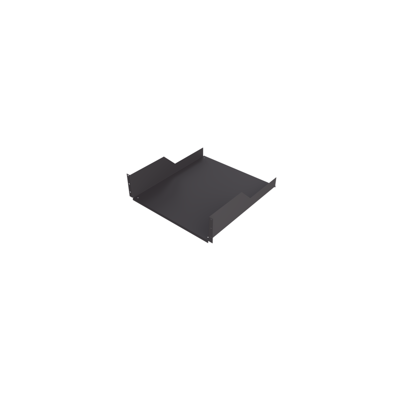 Charola para Soportar Equipos en Rack de 19 in, Profundidad de 50 cm, Color Negro, 3U