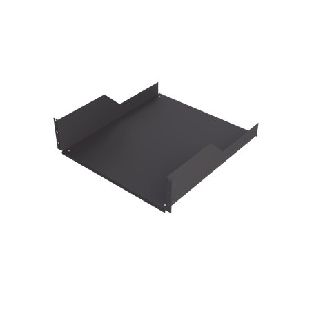 Charola para Soportar Equipos en Rack de 19 in, Profundidad de 50 cm, Color Negro, 3U