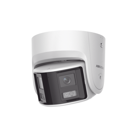 [FlexVu] [PROTECCIÓN ACTIVA] Turret IP Panorámica 4 Megapíxel / 2 Lentes 2.8 mm (180°) / Imagen a Color 24/7 (ColorVu) / PoE ...