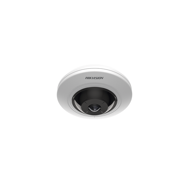 Mini Fisheye IP 5 Megapixel / Panorámica 180° - 360° / 8 mts IR / Interior / PoE / HEOP / ACUSENSE / Detección Facial / Micro...
