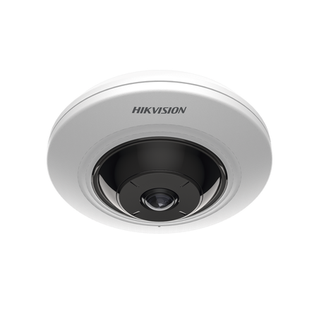 Mini Fisheye IP 5 Megapixel / Panorámica 180° - 360° / 8 mts IR / Interior / PoE / HEOP / ACUSENSE / Detección Facial / Micro...