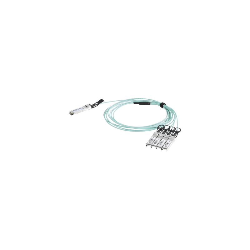 Cable AOC QSFP+ de 40 Gbps a 4x 10 Gbps / Cable de fibra óptica Activo / Longitud: 2 metros