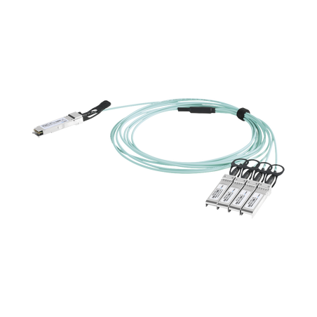 Cable AOC QSFP+ de 40 Gbps a 4x 10 Gbps / Cable de fibra óptica Activo / Longitud: 2 metros