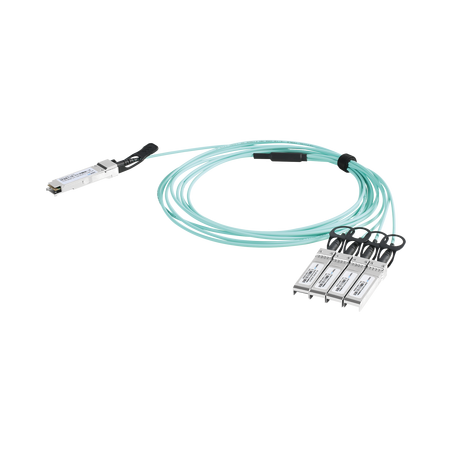 Cable AOC QSFP+ de 40 Gbps a 4x 10 Gbps / Cable de fibra óptica Activo / Longitud: 1 metro