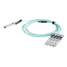 Cable AOC QSFP+ de 40 Gbps a 4x 10 Gbps / Cable de fibra óptica Activo / Longitud: 1 metro