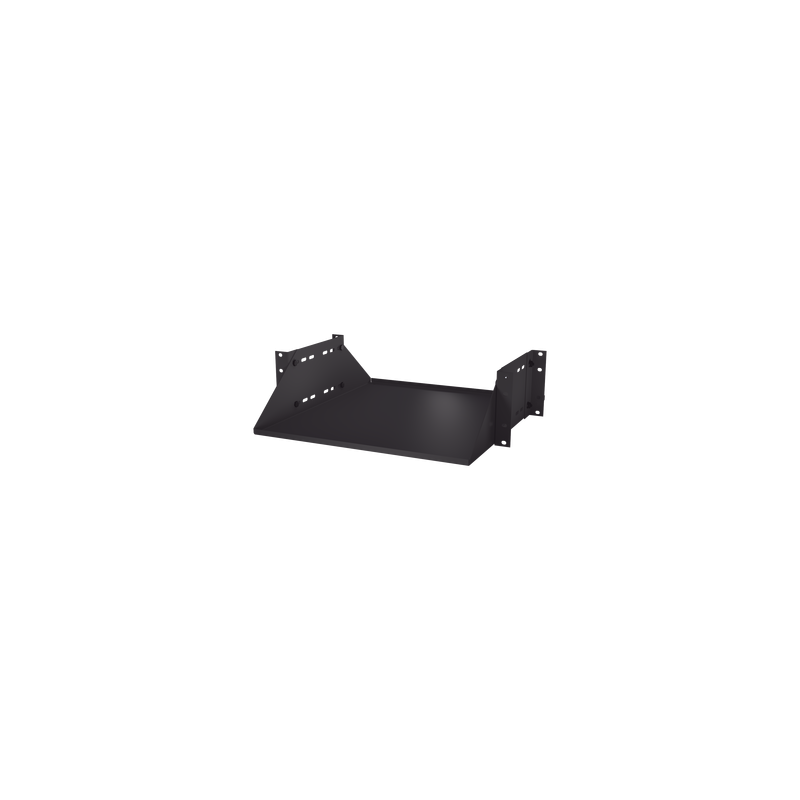 Charola para Soportar Equipos en Rack de 19 in, Doble Fijación, Color Negro, 3U