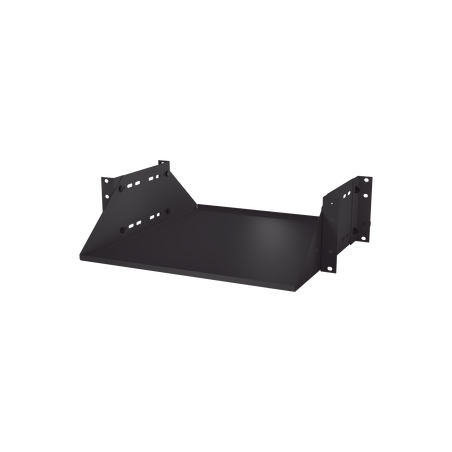 Charola para Soportar Equipos en Rack de 19 in, Doble Fijación, Color Negro, 3U