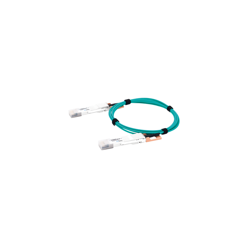 Cable AOC QSFP-DD de 400 Gbps a 400 Gbps / Cable de fibra óptica Activo / Longitud: 2 metros
