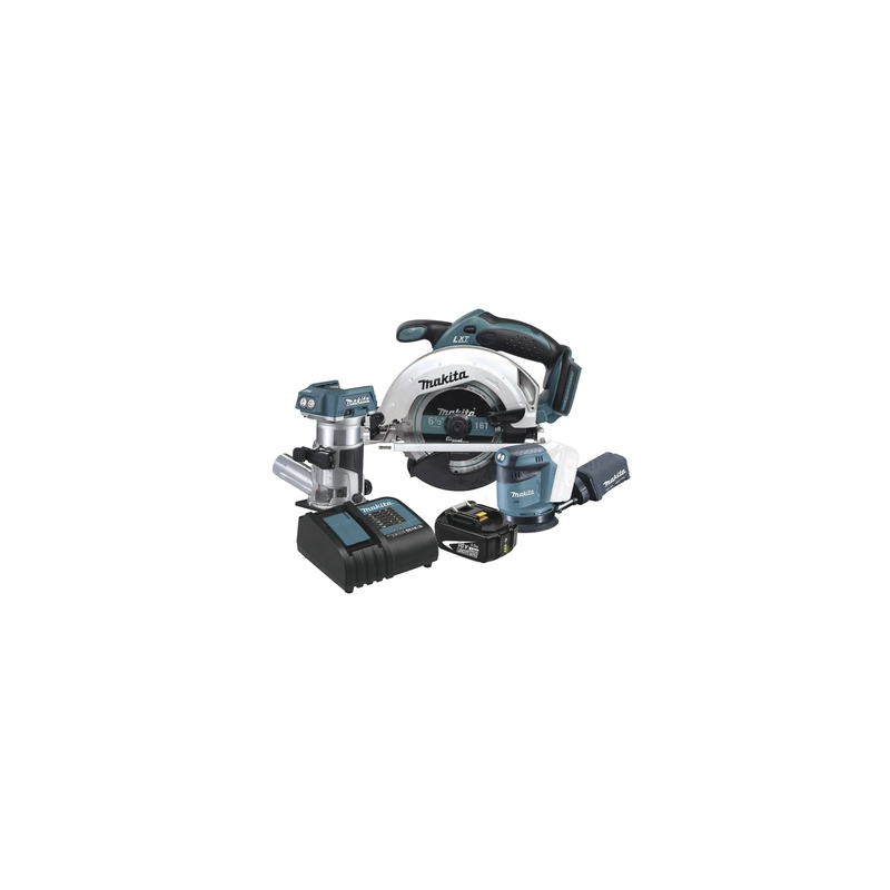 Kit Inalámbrico De Carpintería, Sierra Circular + Router Inalámbrico + Lijadora Orbital