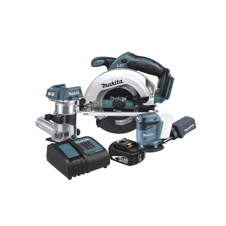 Kit Inalámbrico De Carpintería, Sierra Circular + Router Inalámbrico + Lijadora Orbital