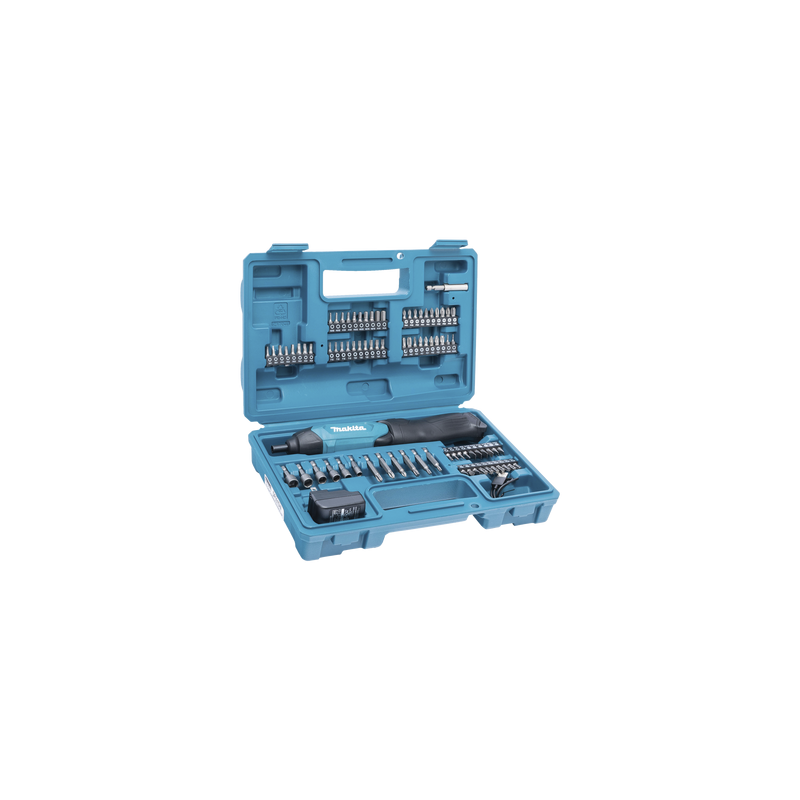 Atornillador Reversible (Broquero 1/4) de 220 RPM con Cargador USB (Incluye 81 Puntas).