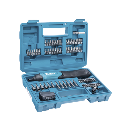 Atornillador Reversible (Broquero 1/4) de 220 RPM con Cargador USB (Incluye 81 Puntas).