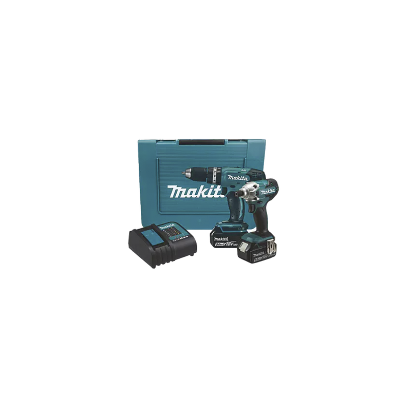 KIT(DHP453 ROTOM.+ DTD156 ATORN.IMP.) LI-ION 2 BAT 1.5 AH Y CARG C/LUZ 18V