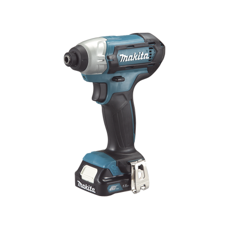 Atornillador de Impacto, entrada hexagonal de ¼”.  2 baterías de 12v de 1.5 amperes y cargador.