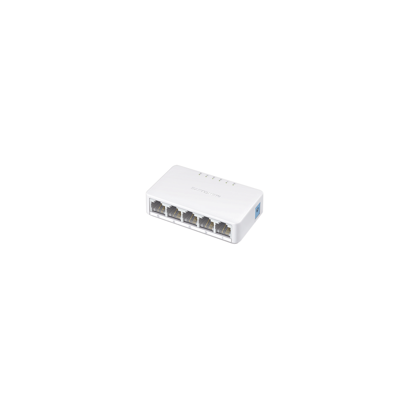Switch NO Administrable / Para escritorio /  5 puertos 10/100 Mbps / Diseño Compacto / Plug and Play